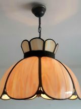 Suspension Tiffany pâte de verre art déco 
