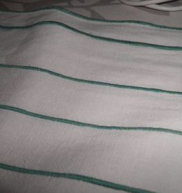 nappe ancienne brodée avec décor feuilles de houx - coton bl