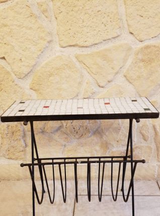 Bout de canapé/porte revue vintage carrelé