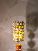 lampe barbier 1960 a 70  abat jour osier  tres class,,,54x17