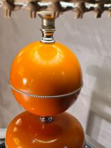 lampe barbier 1960 a 70  abat jour osier  tres class,,,54x17