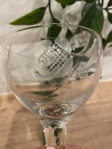 Set de 5 verres gravés