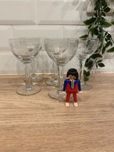Set de 5 verres gravés