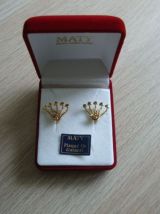 Boucles d'oreilles vintage "coeurs" en plaqué or
