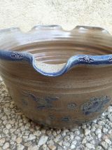 cache-pot grès vernissé , vintage