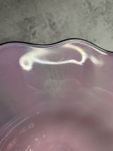Coupe en verre soufflé  rose signé Michel Bouchard
