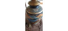 Vase Satsuma signé monté en lampe