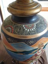 Vase Satsuma signé monté en lampe