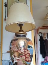 Vase Satsuma signé monté en lampe