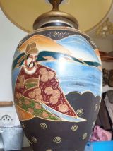 Vase Satsuma signé monté en lampe