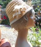 CHAPEAU PAILLE NEUF T 56-57 CLOCHE 1925 -1