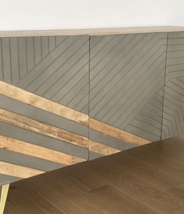 Buffet moderne en manguier 3 portes