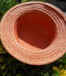 CHAPEAU DE PAILLE ANCIEN RETRO VINTAGE BEIGE T 56-57 TBE 
