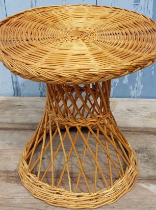 table basse ronde en osier