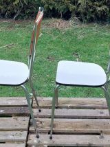 4 chaises en formica dossier skaï