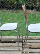 4 chaises en formica dossier skaï