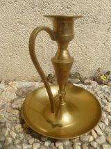 bougeoir en laiton , vintage  
