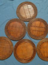 6 Sets  de  table , sous assiettes , vintage