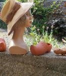 CHAPEAU DE PAILLE VINTAGE RETRO T 57 NATUREL MARRON 