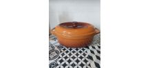 Ancienne cocotte ovale fonte Fontignac vintage
