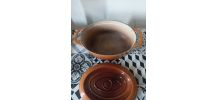 Ancienne cocotte ovale fonte Fontignac vintage