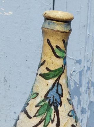  Bouteille en céramique siliceuse Iznik Turquie à décor flor