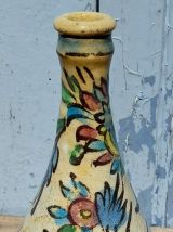  Bouteille en céramique siliceuse Iznik Turquie à décor flor