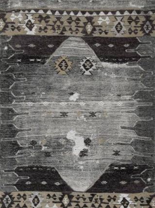 Tapis doux moderne à nuances de gris