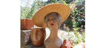 chapeau capeline 1900 -1930 PAILLE TBE ANCIEN VINTAGE 