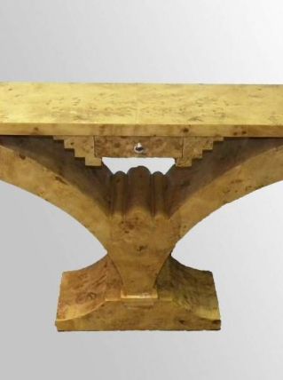 Console Art Déco papillon en bois de hêtre