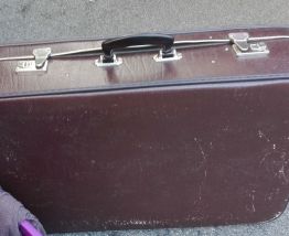 Grande valise vintage marron
