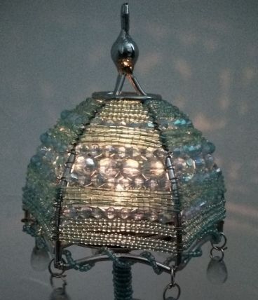 Ensemble bougeoir-photophore, vintage, oriental