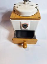 Moulin à grain café peugeot Frères Vintage blanc 1950