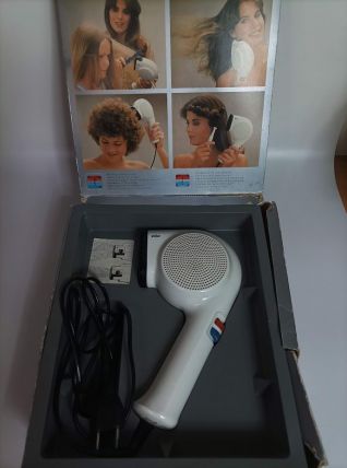 Vintage 70' fer à cheveux Braun protector dans sa boite