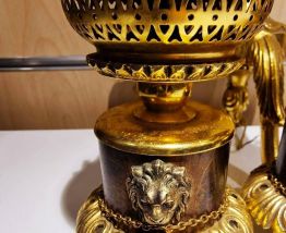 Paire d'applique en bronze doré art déco style louis XIV