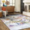 Tapis moderne fleuri