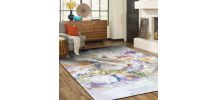 Tapis moderne fleuri