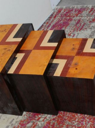 TROIS TABLES GIGOGNE ART DECO