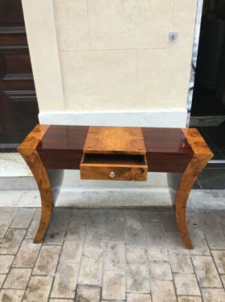 Console Art Deco en Pallisandre loupe dorme