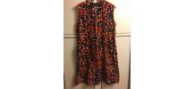 Robe tablier orange et marine