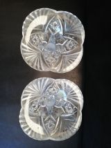 Paire de bougeoirs cristal 