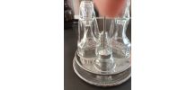 Serviteur a assaisonnement,verre,plateau inox