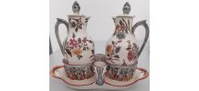 Huilier vinaigrier en faience de LUNÉVILLE. 