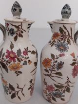 Huilier vinaigrier en faience de LUNÉVILLE. 