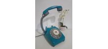 Téléphone vintage 70's recyclé en lampe à poser