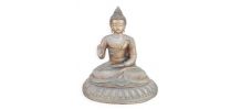 Statue de bouddha assis en bronze.