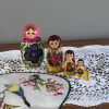 Lot de poupées russes en bois