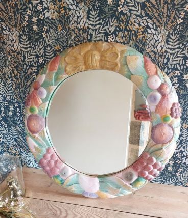 Miroir vintage finitions dorées