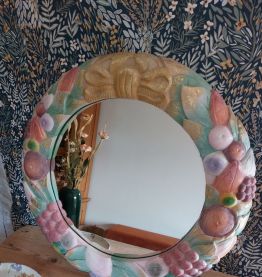 Miroir vintage finitions dorées