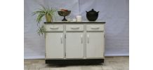 Meuble bas cuisine formica coloris ivoire